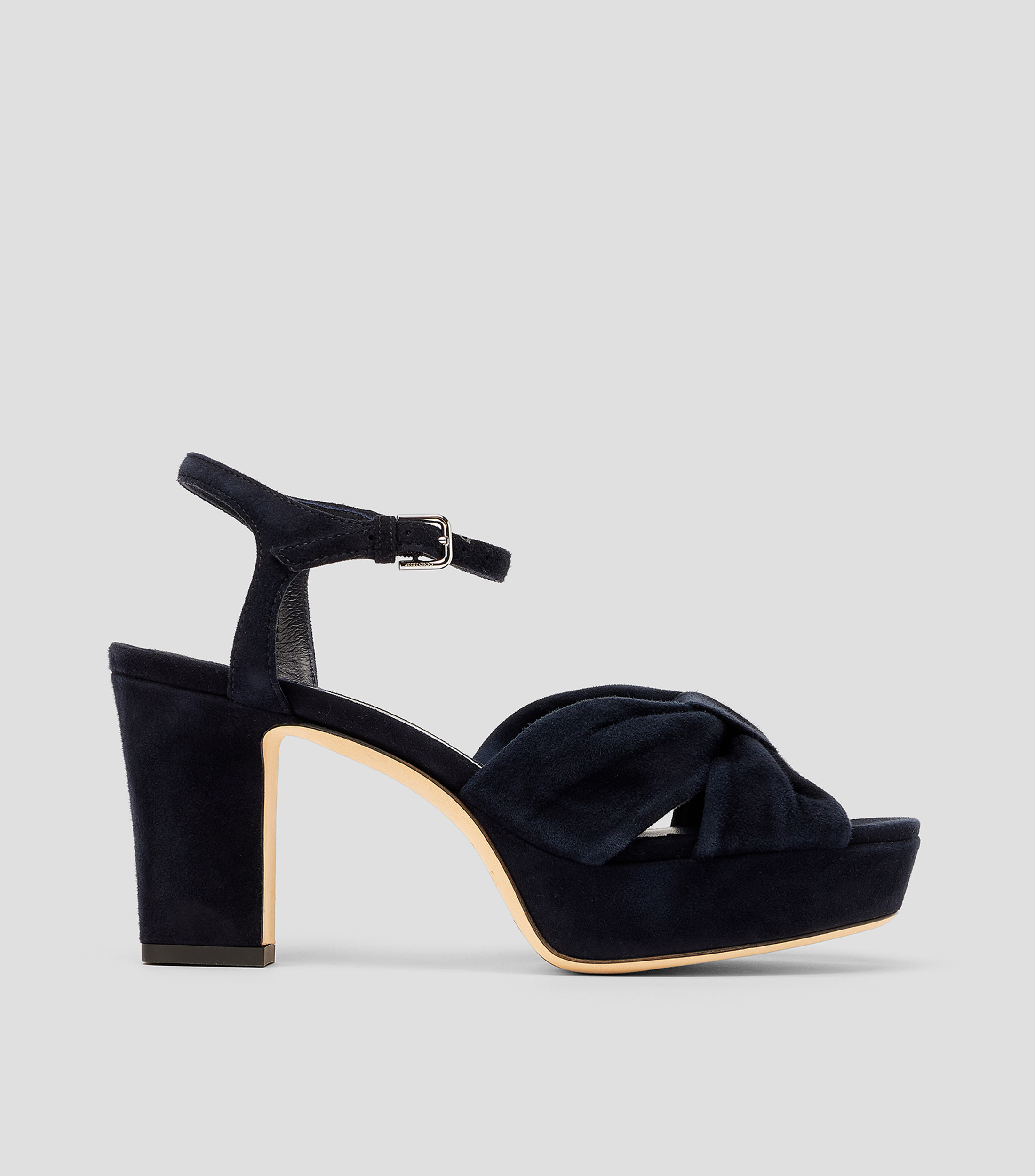 Sandalias con tacón alto cuadrado Mujer